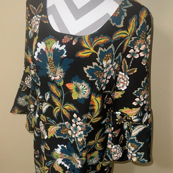 Colorful Bell Sleeve Dress by INC - Size Large - Picture 1 of 10